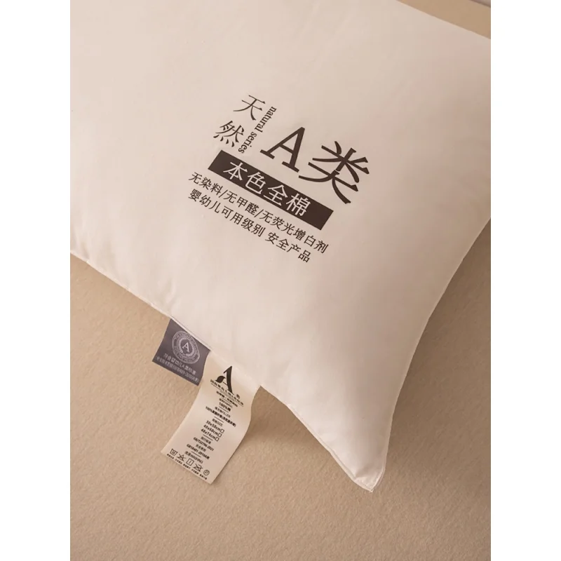 Pure Cotton Face Sleeping Low Pillow Filling By Microfiber Fiber Soft Neck Health Pillows For Adults Home Hotel 40x60/48x74 CM