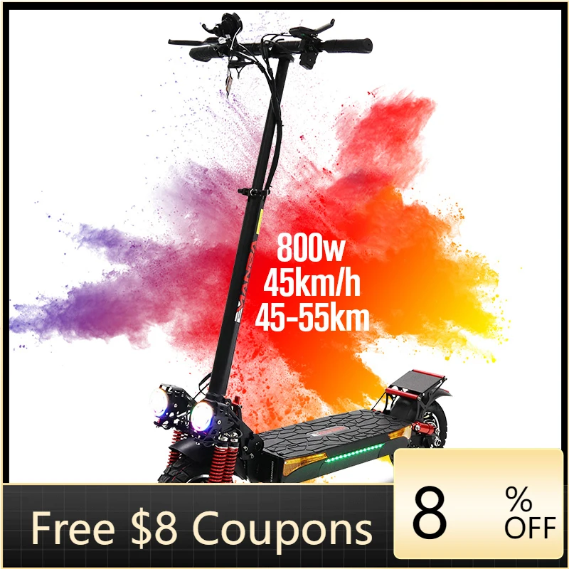

STLF WJW CJM Hot Sale EU US Warehouse Acceleration Motor 800w Foldable Electric Scooter with 10-inch Off-road air Tire