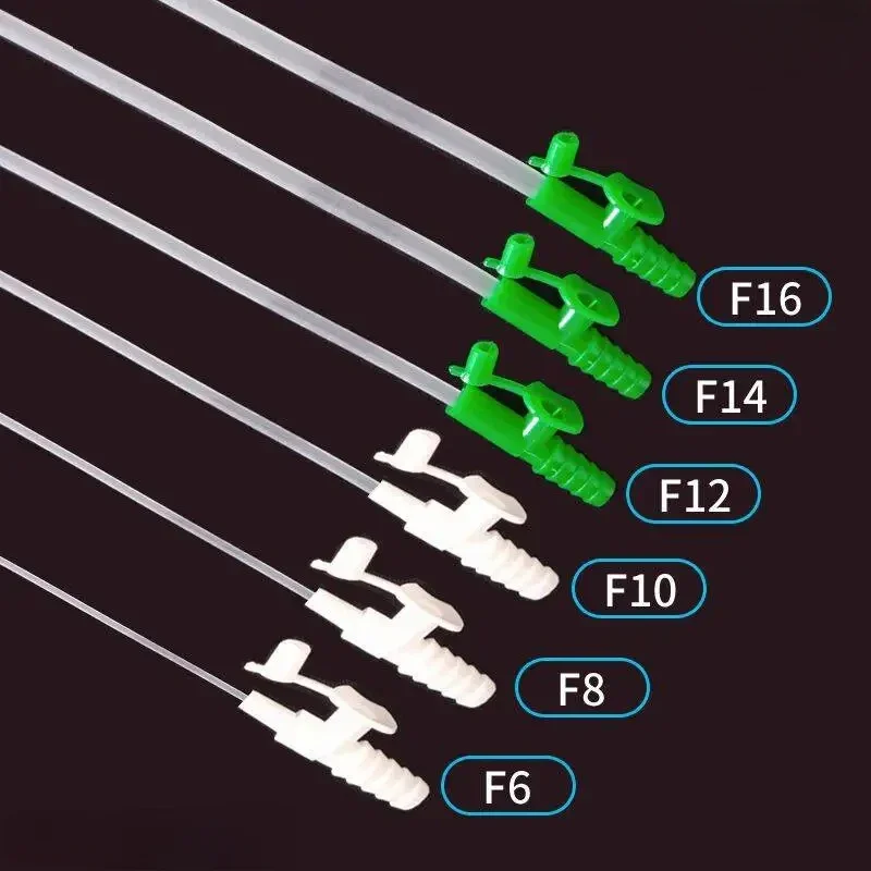 

F6/F8/F10/F16 силиконовый/ПВХ одноразовый катетер для всасывания мокроты стерильный силиконовый для взрослых и детей ручной аспиратор-трубка 20 шт.