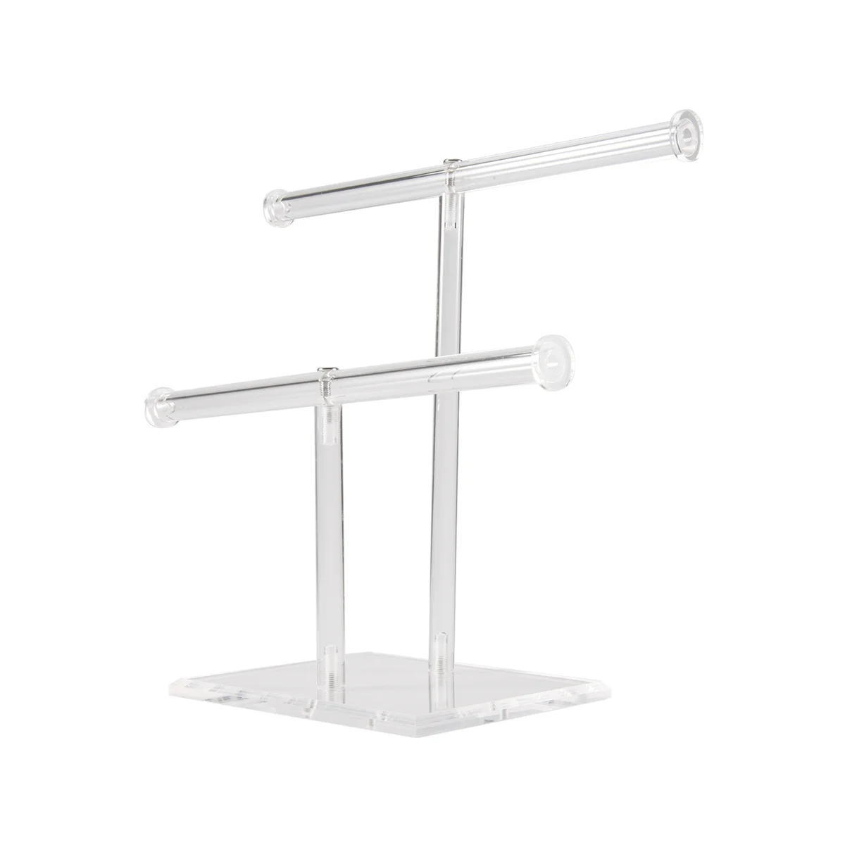

BHTS Jewelry Stand Necklace Holder, Jewelry Display Holder, Necklace and Bracelet Hanging Organizer, Clear Tower Stand
