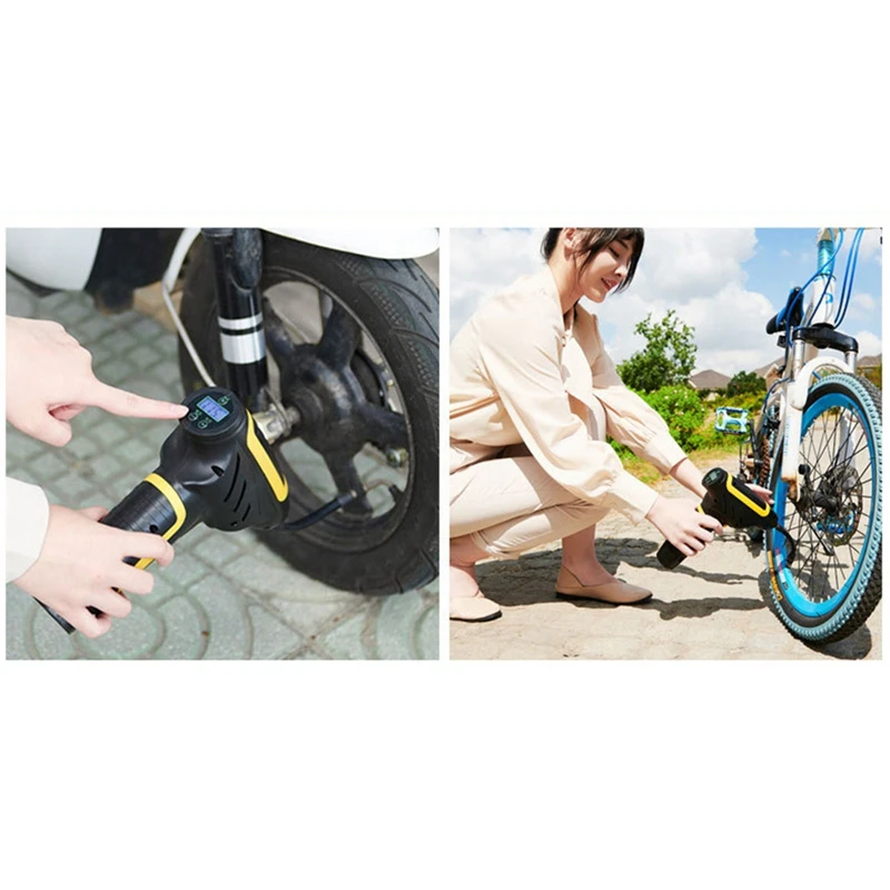 Digital Smart Rechargeable Car Air Pump Portable Handheld Car Tyre Inflator Pump Electric Inflating Pump Air Compressor