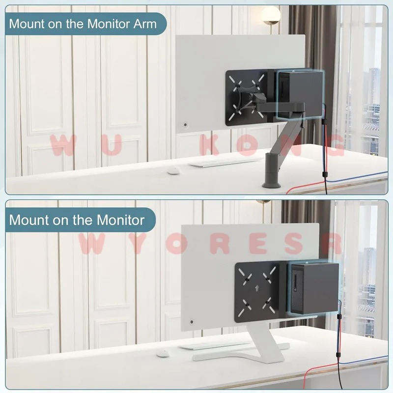for Intel NUC (13/12/11/10/8/7/6/5) Mini PC VESA Mount Hollow Frame Boost Air Flow Dissipate Continuous Desktop Working Heat