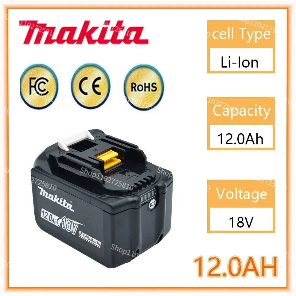 

Makita Replacement 18V 12.0Ah Battery For BL1830 BL1830B BL1840 BL1840B BL1850 BL1850B rechargeable battery LED indicateur