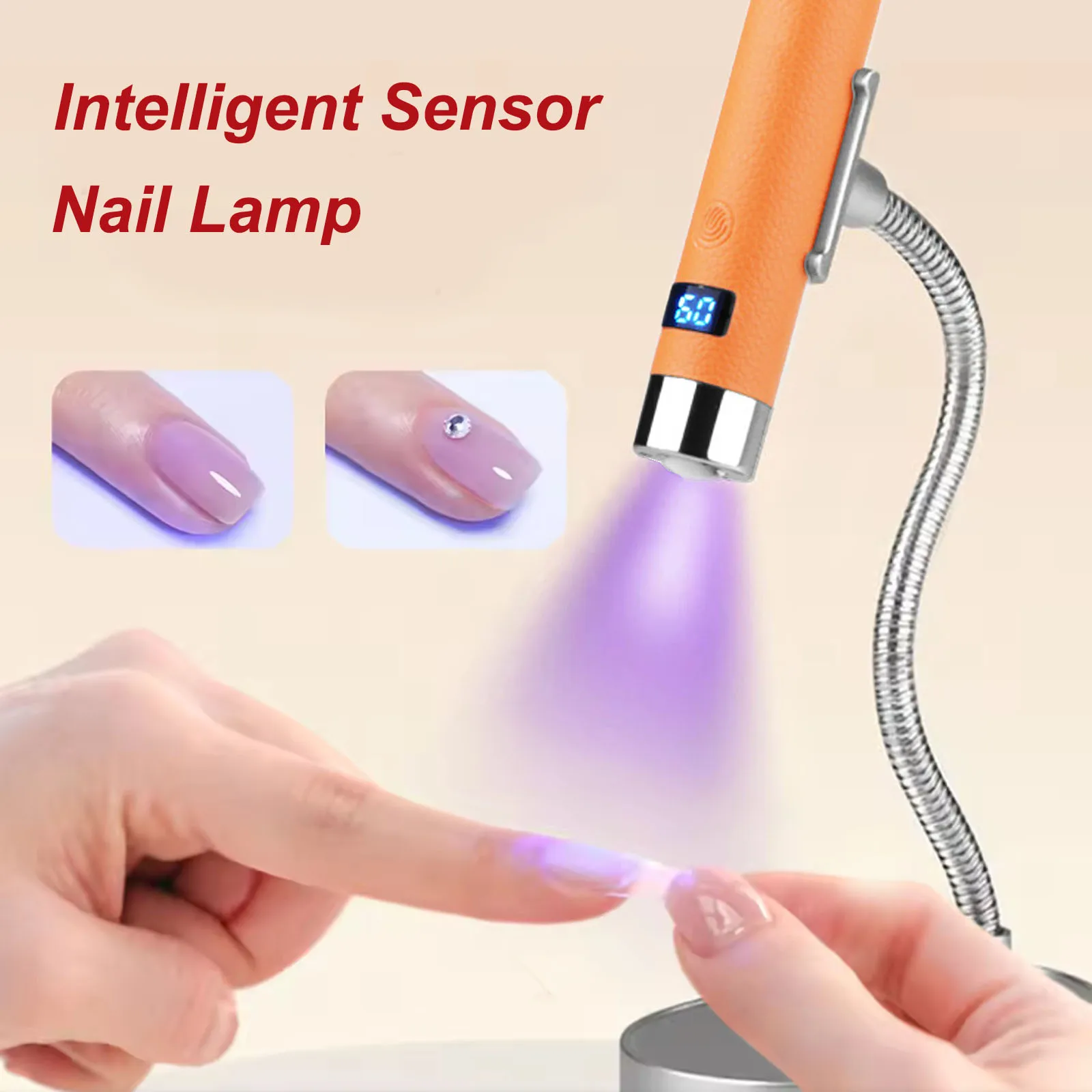 

Ai Sensor Nail Lamp UV LED Mini Lamp Rechargeable Cordless Lamp Desktop and Handheld Drying Light Curing All Nail Gel Quickly