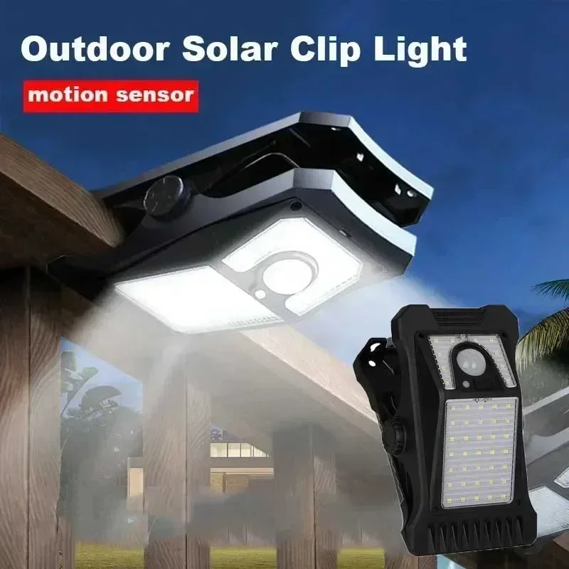 Solar Powered Clip-Type Sensor Light Super Bright Lighting Lamp USB Charging Outdoor for Plant lighting for Camping Patio Yard