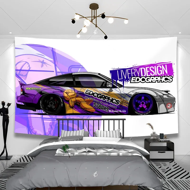 

JHV3090x150cm Прохладный кровь Локомотив Настенное украшение комнаты Настенный гобелен Общежитие Офисный гобелен! Iv9&