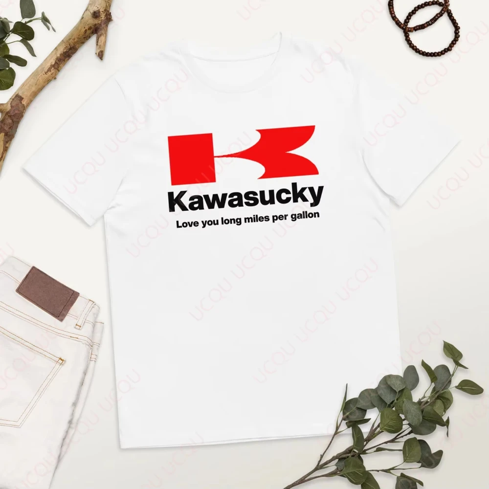 

Футболка унисекс Kawasucky, новейший уличный трикотаж, летняя классическая футболка для взрослых, свободная мотоциклетная майка для тренировок