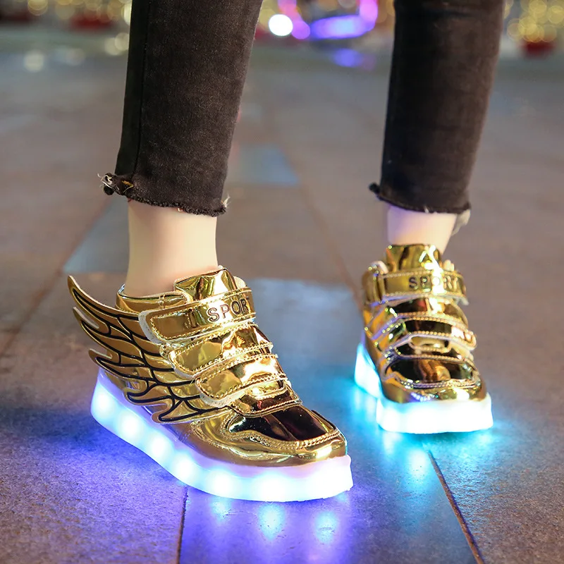 Girls Shoes Spring Summer 2023 New Boys Luminous Shoes LED sneaker Children\'s Mesh Shoes