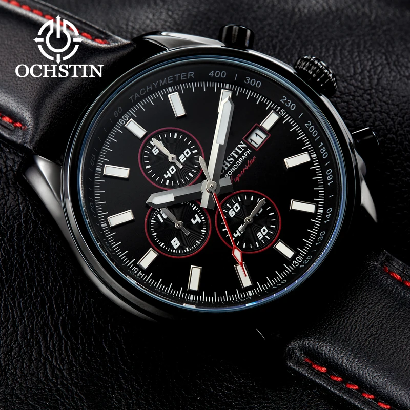 OCHSTIN Hot Model 2024 Avenger Series Wristwatch Japan OS10 Multifunctional Quartz Movement Fashion Trend Men's Quartz Watch