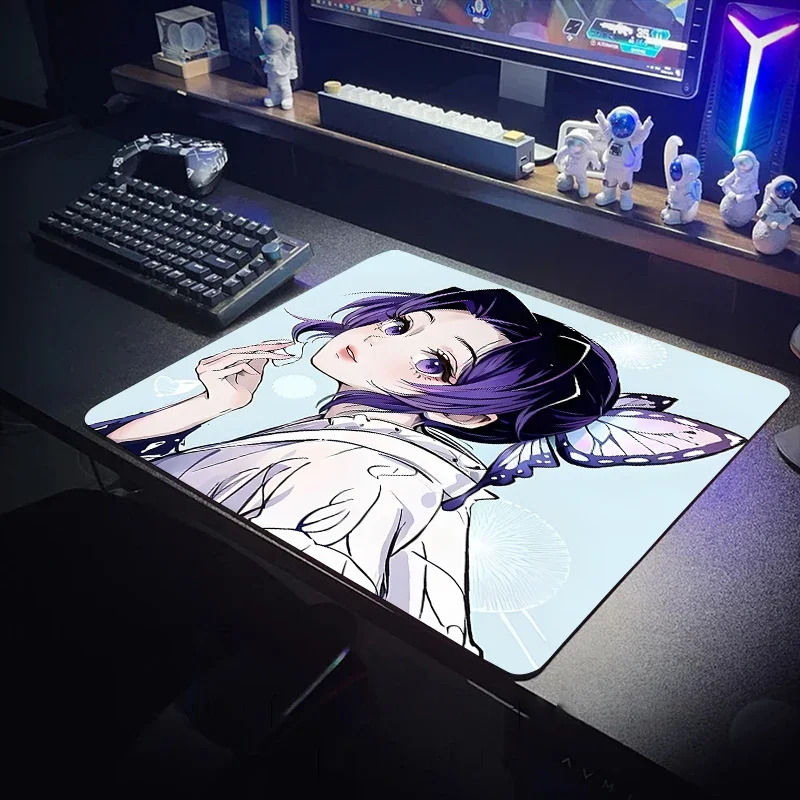 Demon Slayer: Butterfly Ninja Mouse Mat Waterproof Pad Anime 40x45 Table Cushion Desk Aesthetic Gaming Rug  Computer Accessory