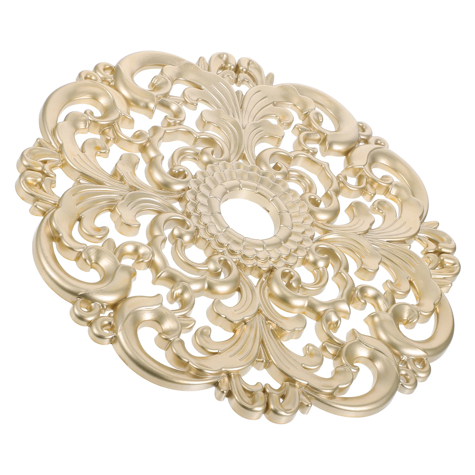 

Chandelier Ceiling Plate Lamp Decoration Hollow Out Medallion Round Flat Carving Plastic Material Living Room Bedroom Dining