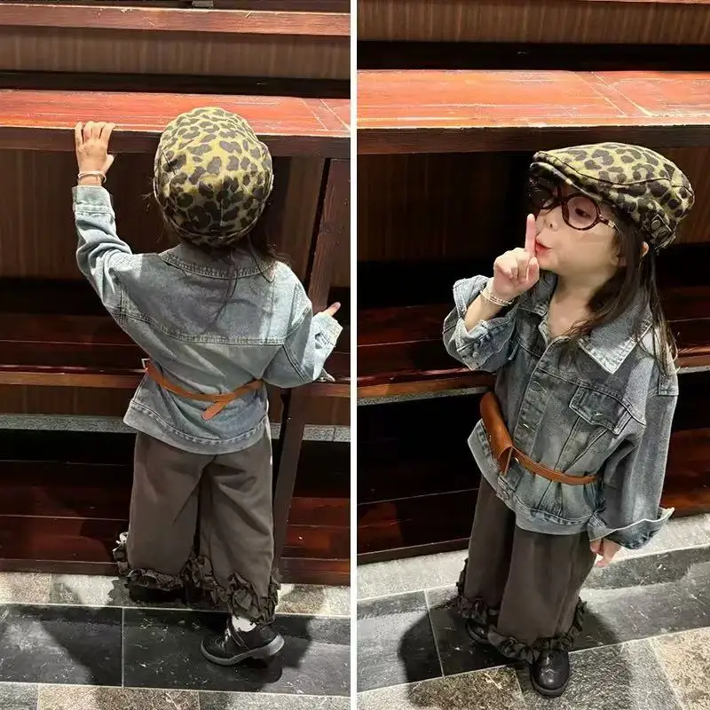 Children's Denim Jacket Spring  Autumn New Fashion Boys and Girls Korean Version Handsome Retro Coat