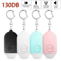 Mini Anti-theft Alarm 130dB Ultra Loud Women, Children, and Elderly Safety Alarm with SOS Icon Reminder Pull Bolt Trigger Alarm
