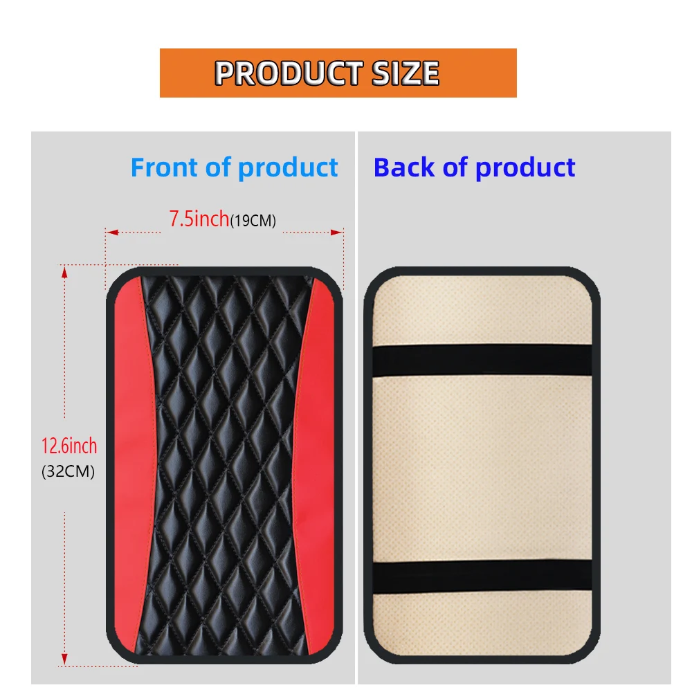1 artificial sheepskin embroidered waterproof anti-fouling car armrest cushion central control cushion automotive supplies image 3