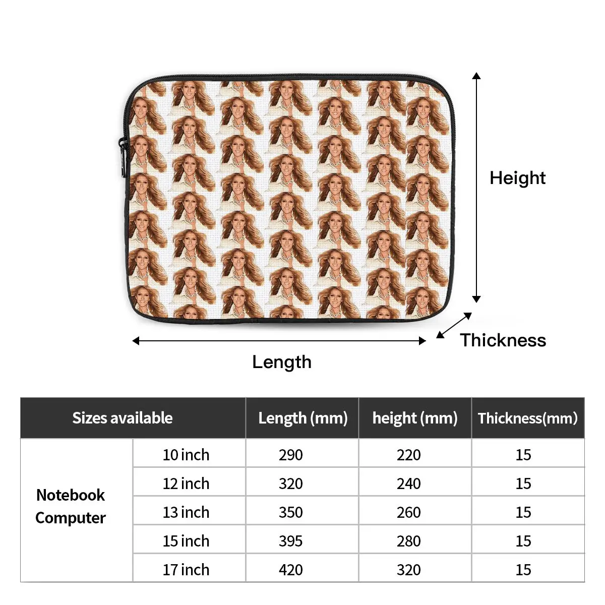 Rimbterurai Celine Dion 2019 مواعيد الجولة و C دفتر حقيبة لابتوب حالة الحقيبة دفتر غطاء للأكمام حقيبة اللوحي للصدمات