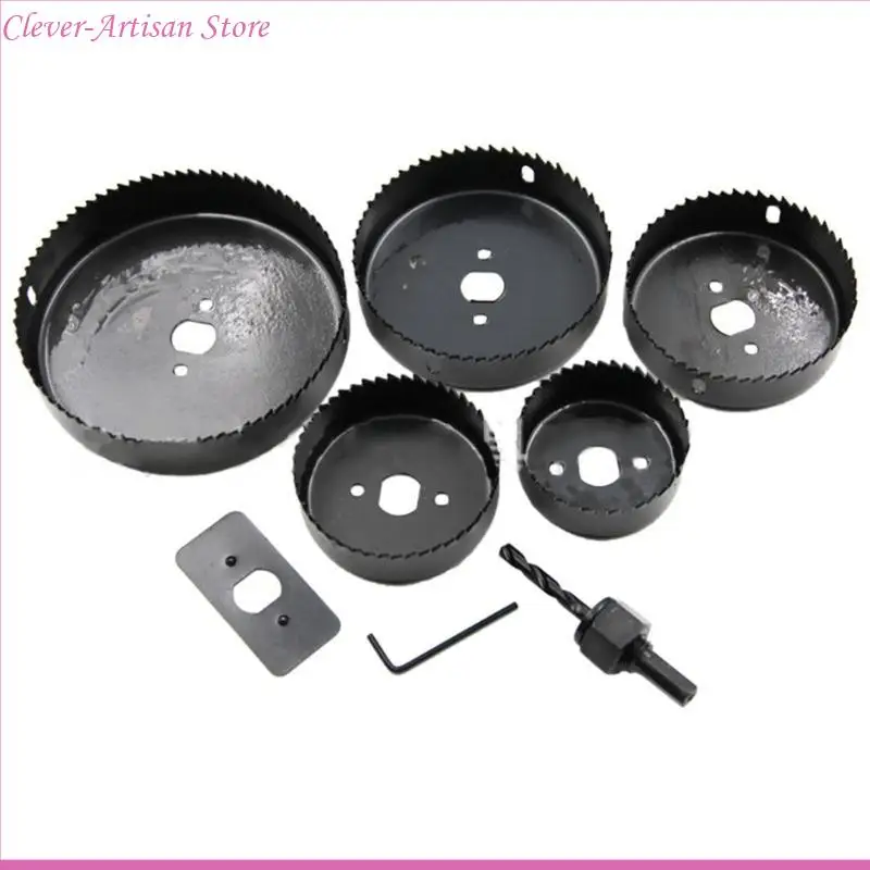 E06B 18Pieces Woodwork Hole Mở bộ dụng cụ Gypsum Board Downlight Puncher Mult Bit Bit Drill