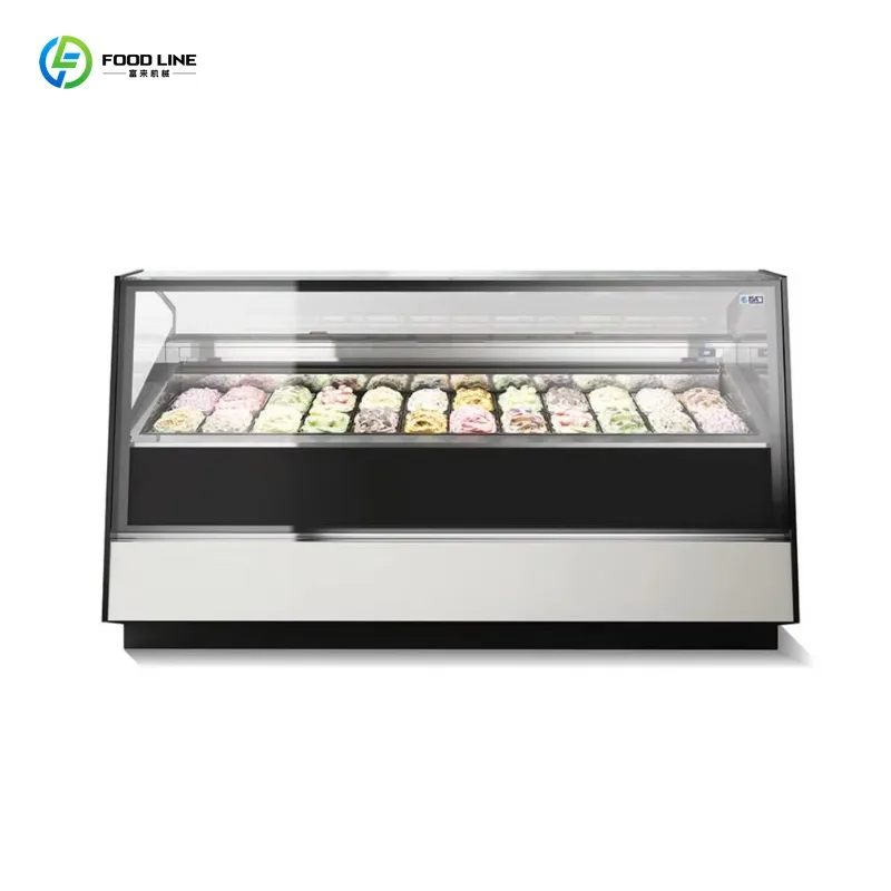 

Витрина-морозильник для мороженого на заказ с 18 лотками