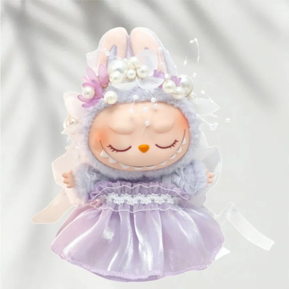 Ropa de muñeca Labubu, falda de malla bonita, ropa de 17cm, zapatos, accesorios DIY para muñecas, entrenamiento, juegos de fiesta, juguetes, regalos