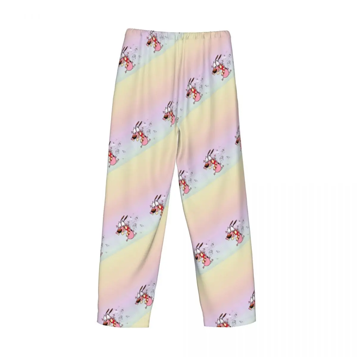 Custom C-Courage The Cowardly Dog Pajama Pants Sleepwear Men Elastic Waistband Sleep Lounge Bottoms with Pockets view 4