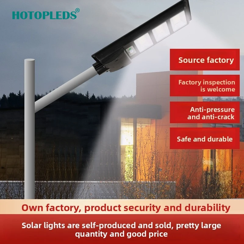

Human Body Induction Solar Integrated Street Light New 200W Road Garden LED Solar Light