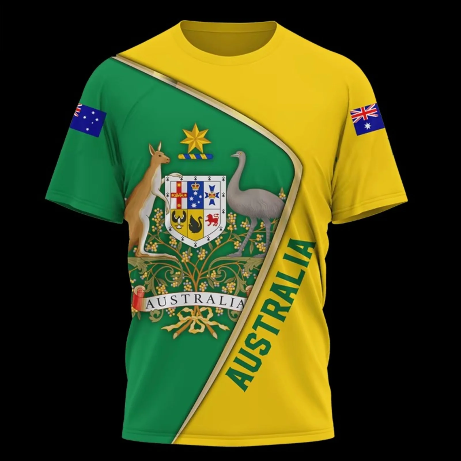 Mens Fashion Australia - T-shirts à l'effigie du drapeau australien,