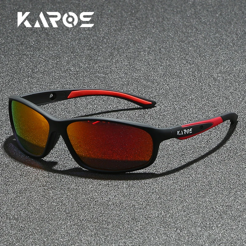 Karos Polarisierte Sonnenbrille, UV400-Schutz, klassische Herren- und Damenbrille für Outdoor-Sportarten, Fahren, Wandern, Reisen, Strand, modisch