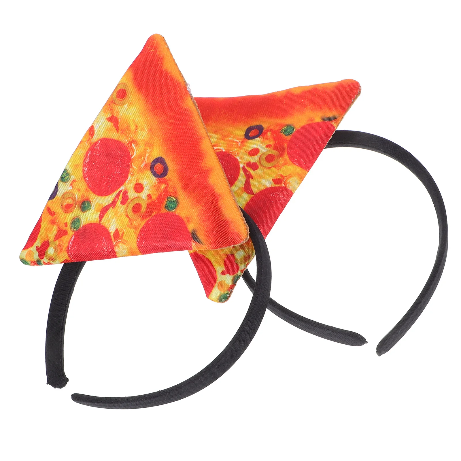 2Pcs Pizza Hats Funny Food Hat Halloween Cosplay Christmas Costume Accessories for Kids and Adults Party Decorations