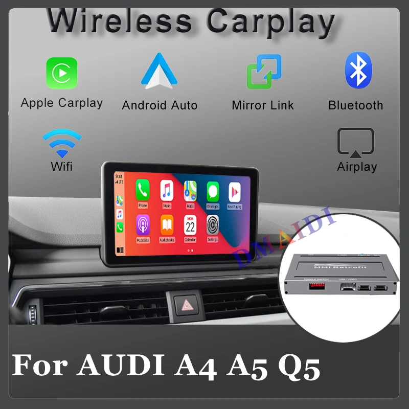 Car CarPlay Wireless Connection Decoder Box   Multimedia Original Screen Update For AUDI A4 A5 Q5 S5 MMI system