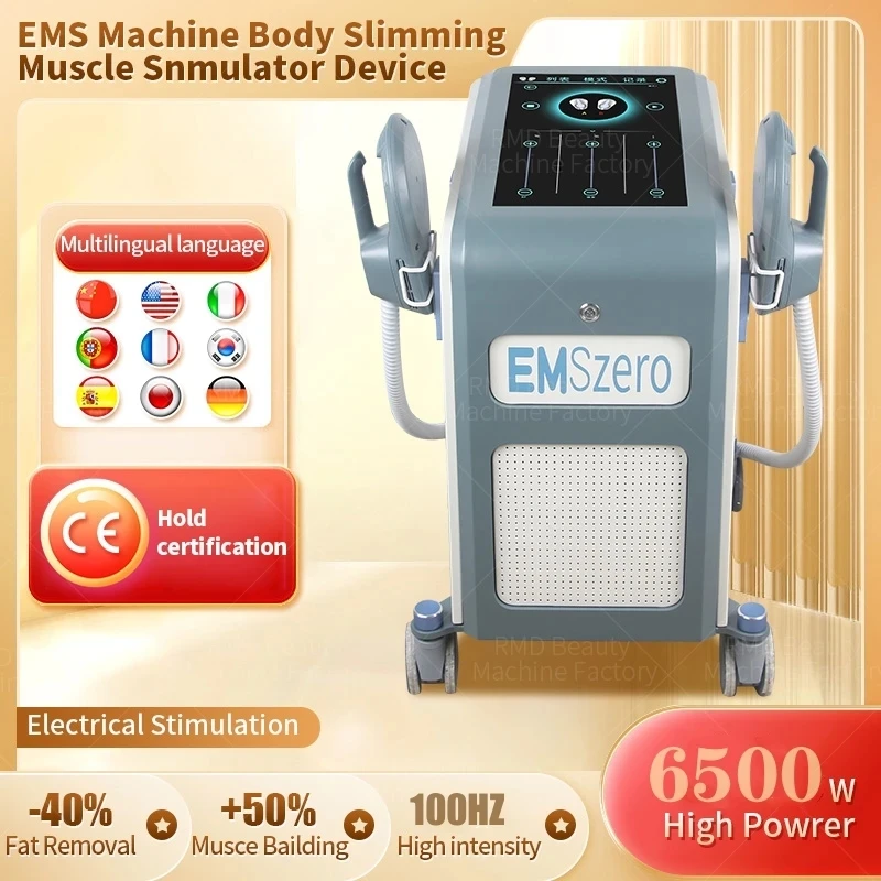 

EMSZERO NEO RF DLS-EMSLIM 6500W Электромагнитная стимуляция мышц тела Удаление жира Схудение Формирование тела