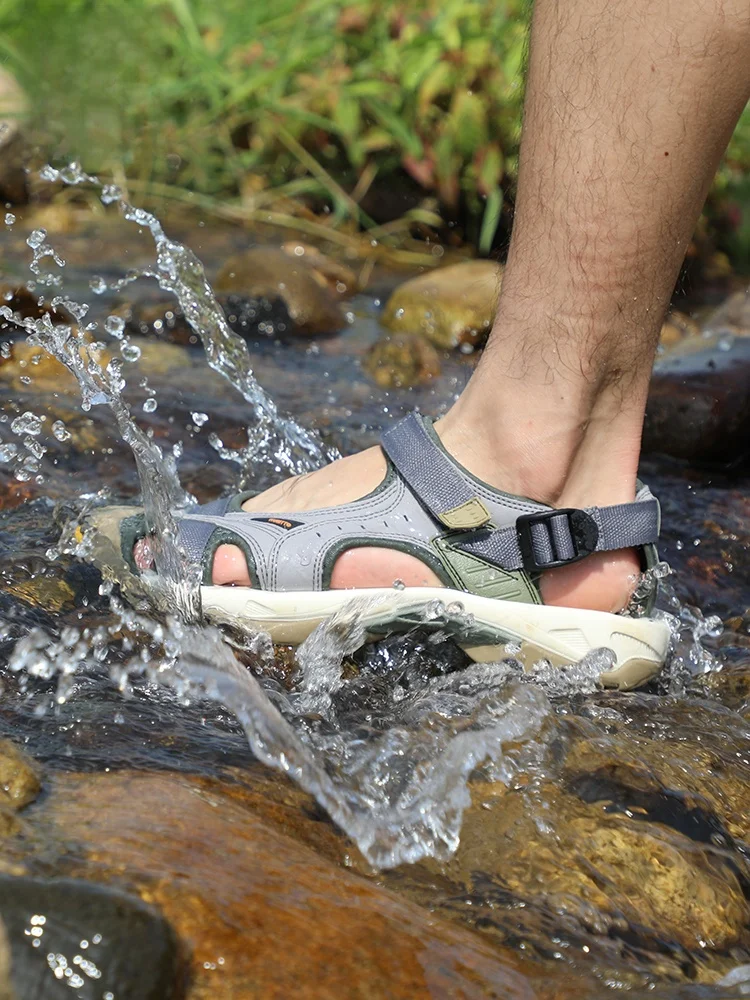 

HUMTTO Outdoor Sports Sandals Men's Summer Anti-Slip Breathable Waterproof Lightweight Comfortable Cuioning Beach oes
