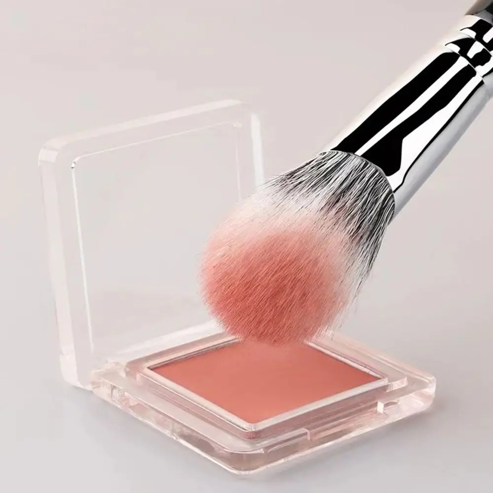 Goat Hair Stippling Makeup Brush Soft High Quality Bevel Blush Make Up Brushes Portable Natural Goat Hair Blusher Brush Face