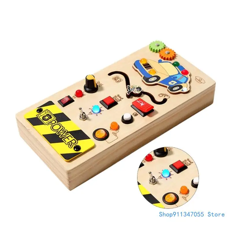 

Baby Montessori Busy Boards Toy Sensory Activity Toy Developmental LED Steering Wheel Toy Toddler Education Drop shipping