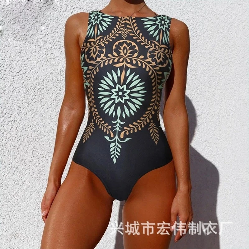 

Купальник с этническим принтом, сексуальный, в стиле бохо, новый летний пляжный купальник для женщин, для вечеринок у бассейна, для тропического отдыха, подарок на день рождения