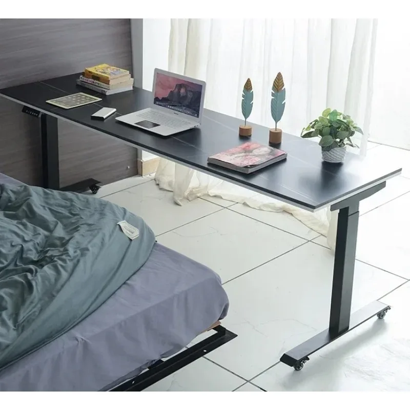 

Premium Rock Board Electric Lifting Table, Household Cross Bed Table, Computer Desk, Office Learning Intelligent Desk Robust