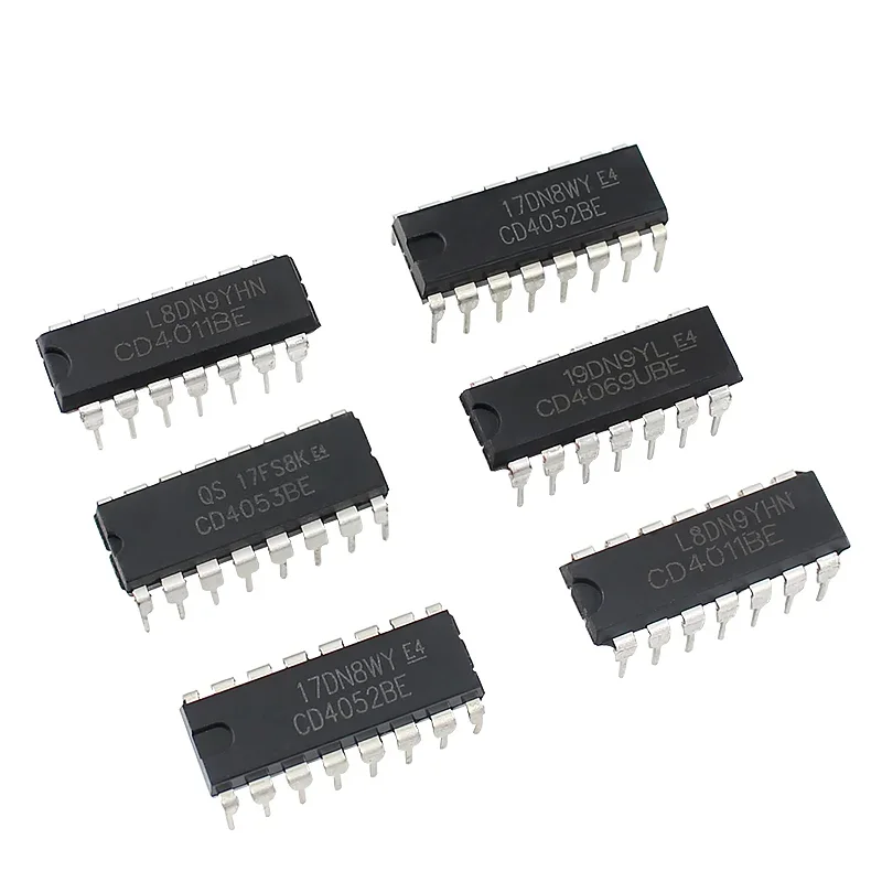 40PCS IC Chip CD series kit-CD4069 CD4011 CD4052 CD4053，4 types*10pcs,Integrated Circuit DIP Electronic Components