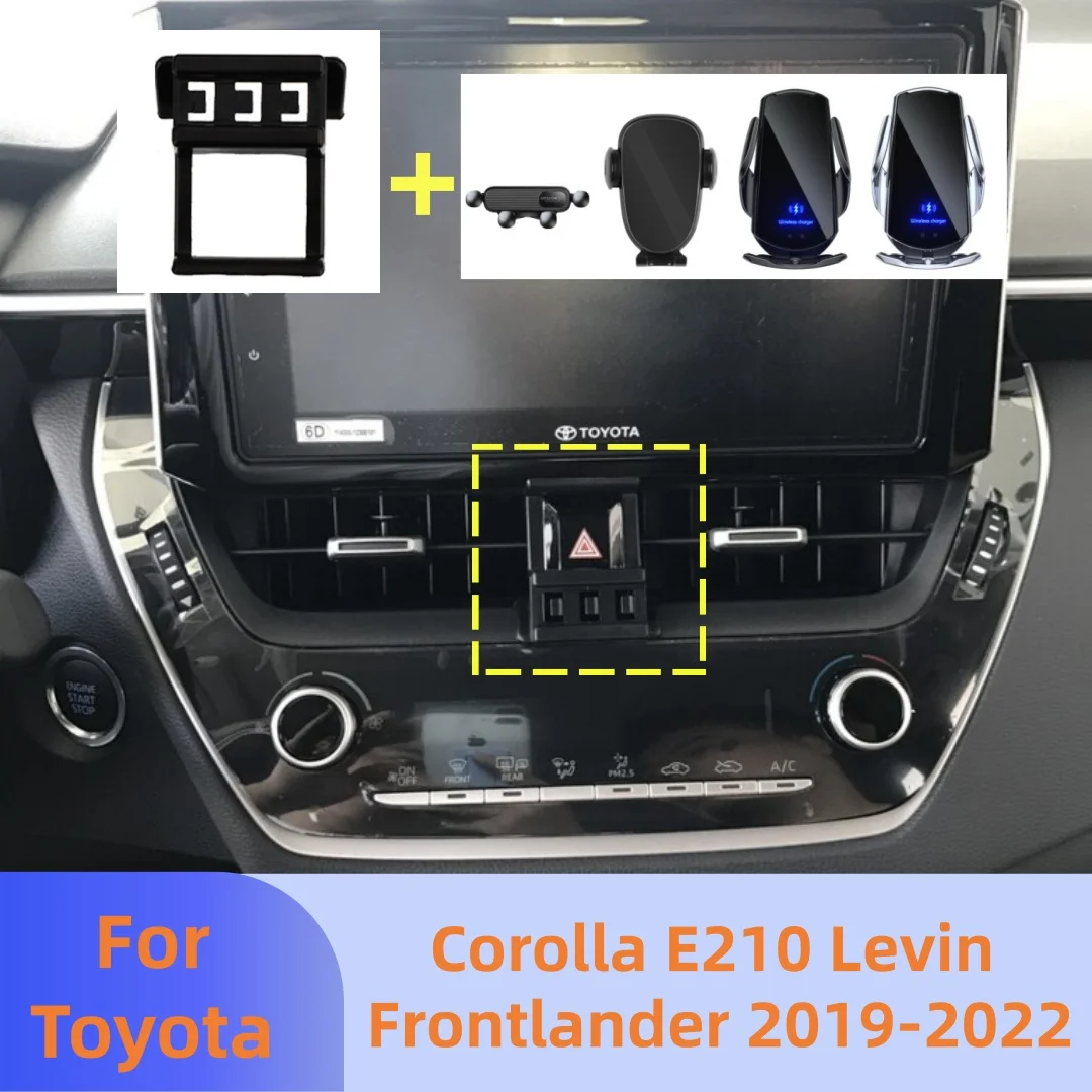 Clip-on base for car phone holder for Toyota Corolla E210 Levin Frontlander 2019-2022 compatible with multiple phone holders