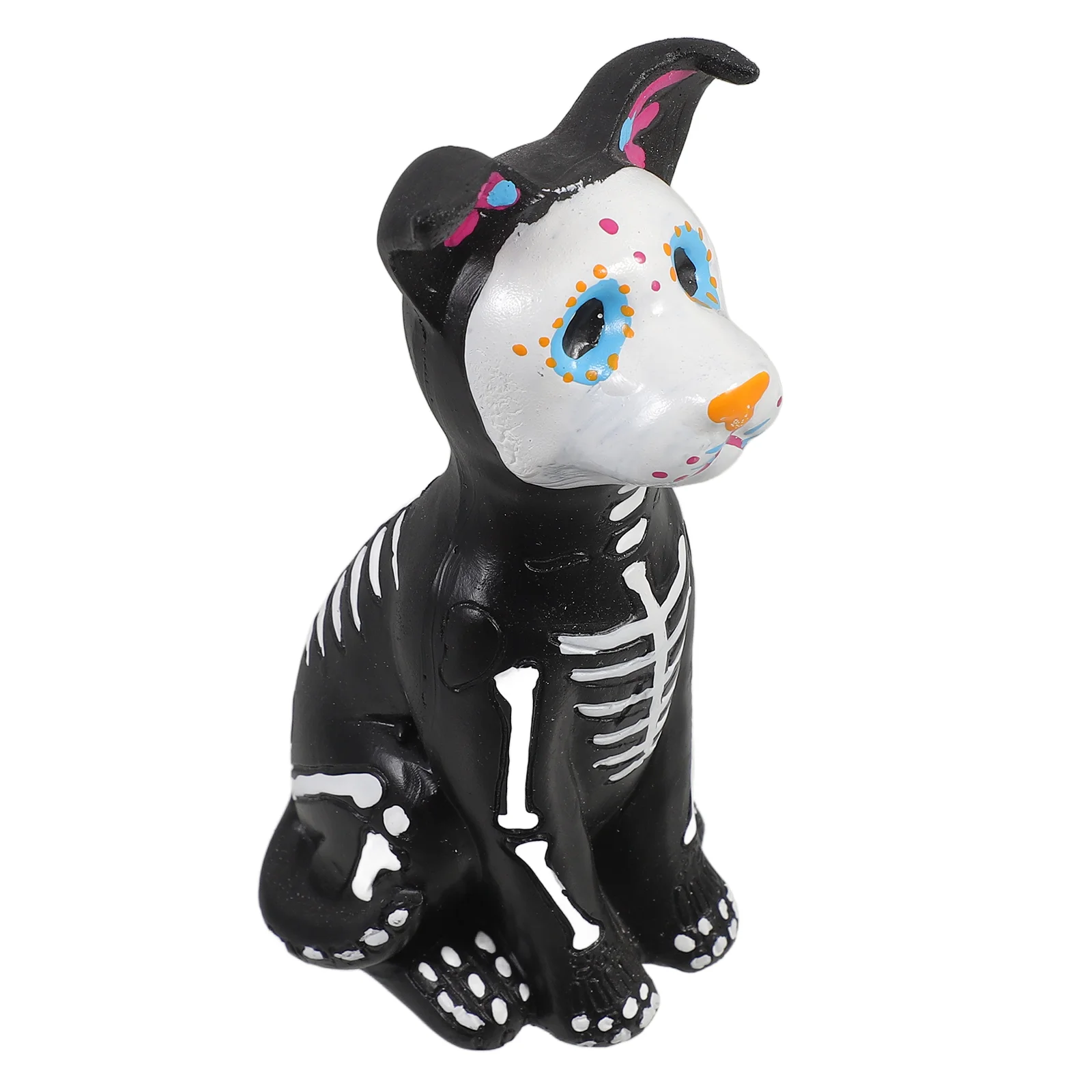 Day of The Dead Dog Figurine Animal Figurines Halloween Party Toys Decorative Resin Mini Child Statue