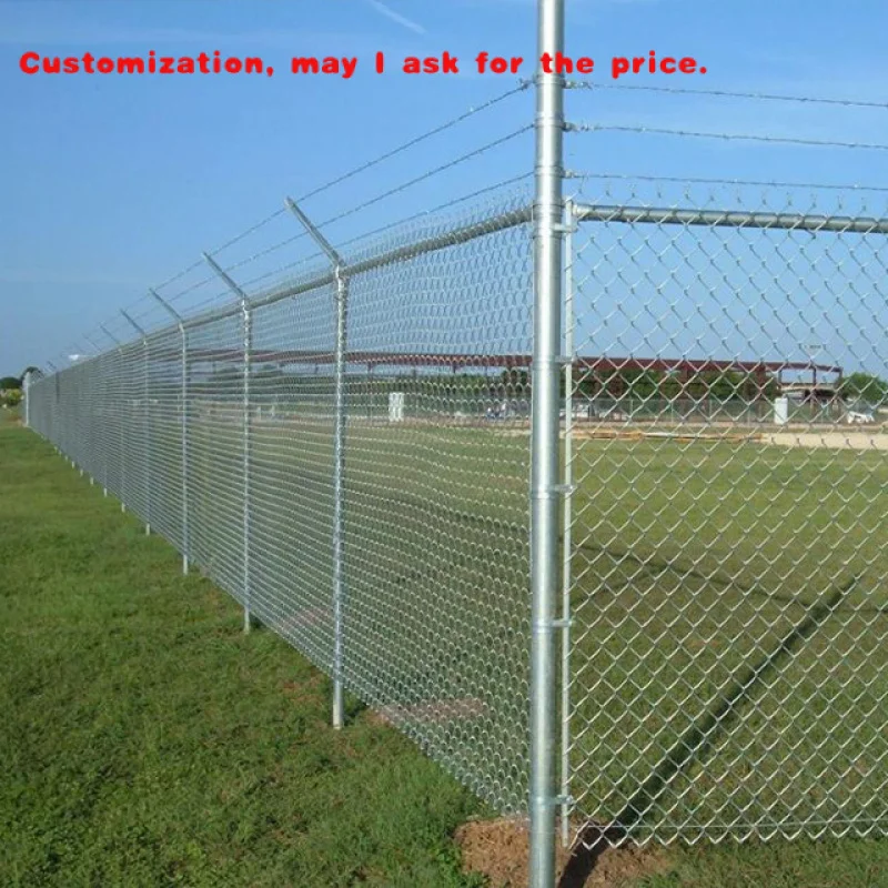 custom.Sustainable 3.6mm 75mm Chain Link Fence Gate Galvanized Stadium Manufactured with 3D Modelling S