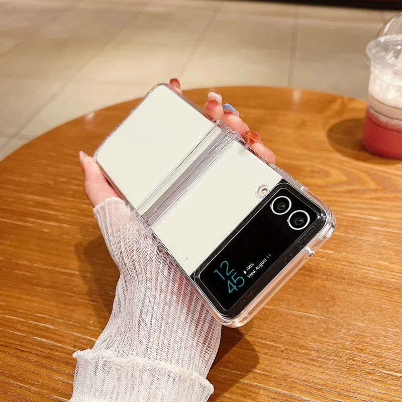 Klare Handyhülle für Samsung Galaxy Z Flip 8 7 FE 6 5 4 3 5G Stoßfeste, faltbare, transparente, harte Schutzhülle für Samsung Z Flip8 Flip6 – Detail 7