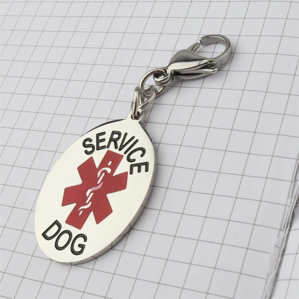 Stainless Steel Keychain Unique Fashion Key Ring Service Dog Key Holder Bag Pendant Silver Stainless Steel Chain