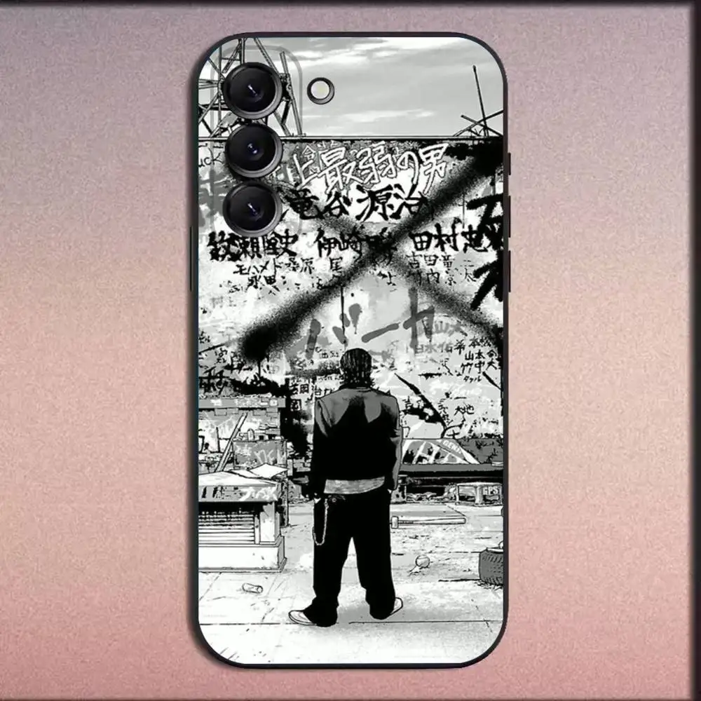 حافظة هاتف W-Worst Crows Zero Comics لهاتف سامسونج جالاكسي A20، A21s، A22، A31، A32، A52، A53، A72، 73، A80 غطاء أسود ناعم