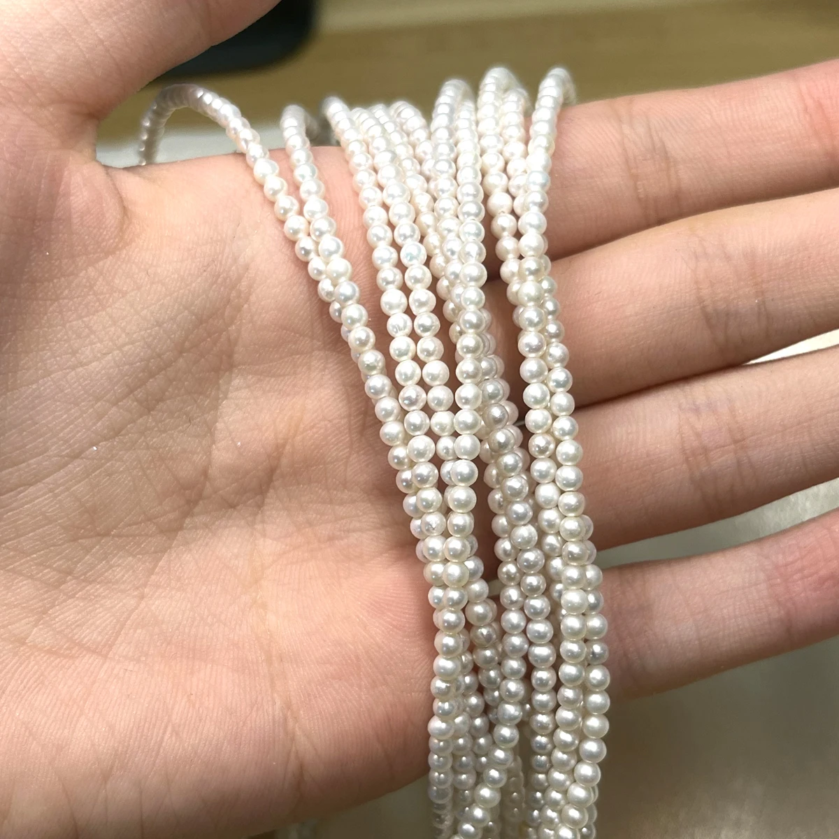 AAA 2-3mm High Quality Near-round Beads Exquisite Natural Freshwater Pearls for Jewelry Making DIY Necklace Bracelet Accessories