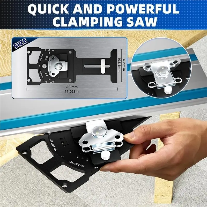 Best-For Festool For Precisionbevel Cutting Compatible Adjustable Track Saw Square, 90° Right Angle Guide For Track Saw Systems