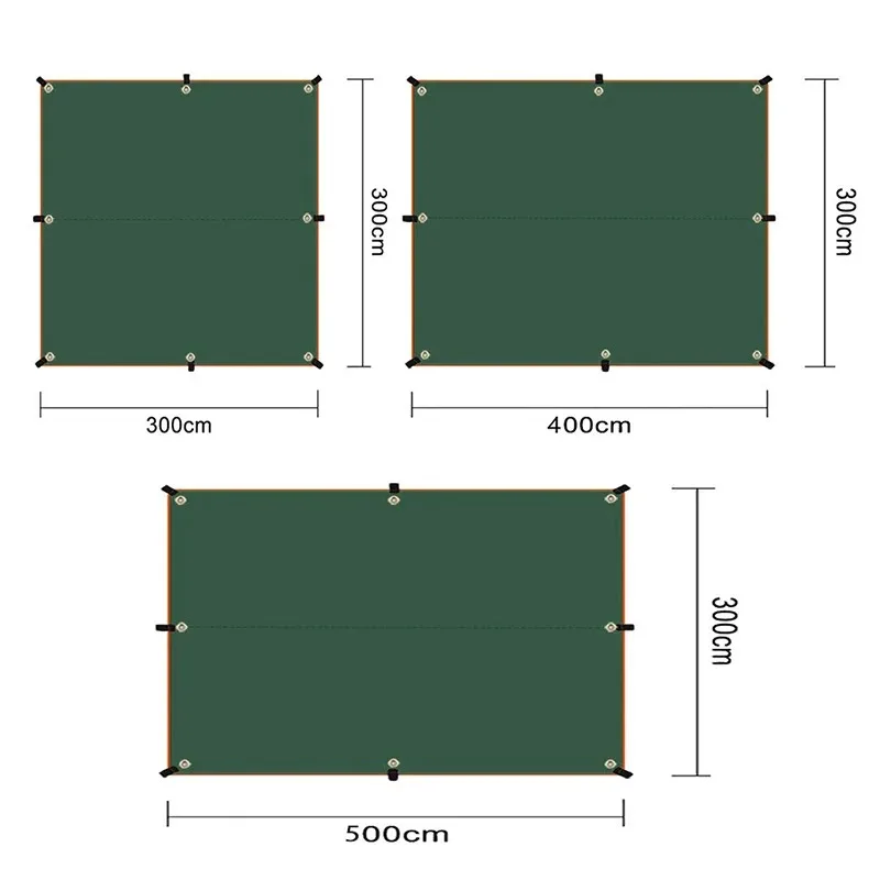 Imagem -03 - Outdoor Camping Light Impermeável Chuva Prova Praia Revestido com Dossel Pára-sol 3x3m 3x4m