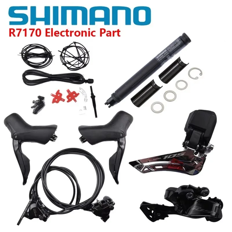 

Shimano 105-серия Di2 Groupset R7170 без шатунов/электронная часть 2x12s для шоссейного велосипеда без шатуна, без звездочки, оригинал