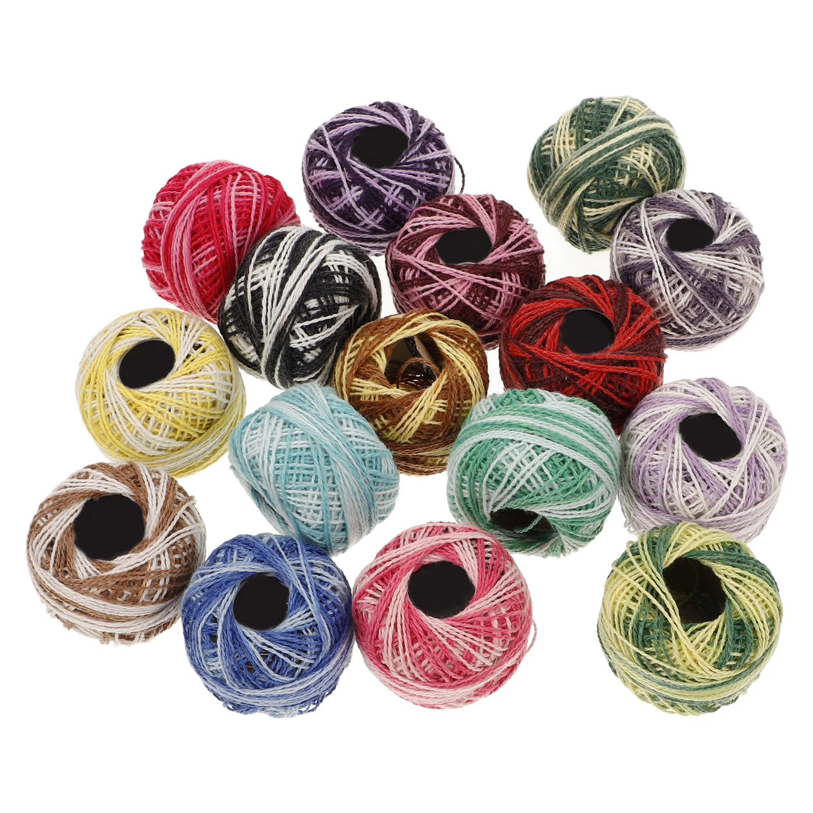 

16pcs Embroidery Thread Set Multi-Color Cotton Cross Stitch Floss For Diy Crafts Handmade Home Decor Crewel Yarn