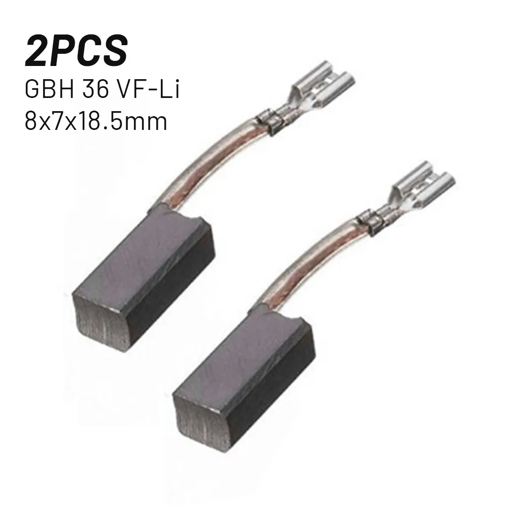 2 Stuks Koolborstels 8X7X18.5Mm Hoek Slijper Grafiet Borstel Voor Bosch GBH36V-LI Gbh 36vf-li Gbh 36 V Sds Boren H36 Ma D35