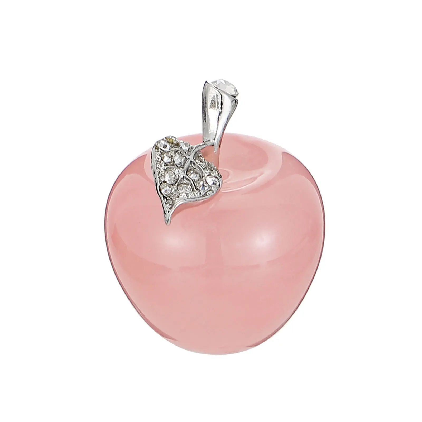 

1Pcs Crystal Apple Desktop Ornament Premium Natural Crystal Decoration Adornment for Home Office Nursery Living Room Tabletop