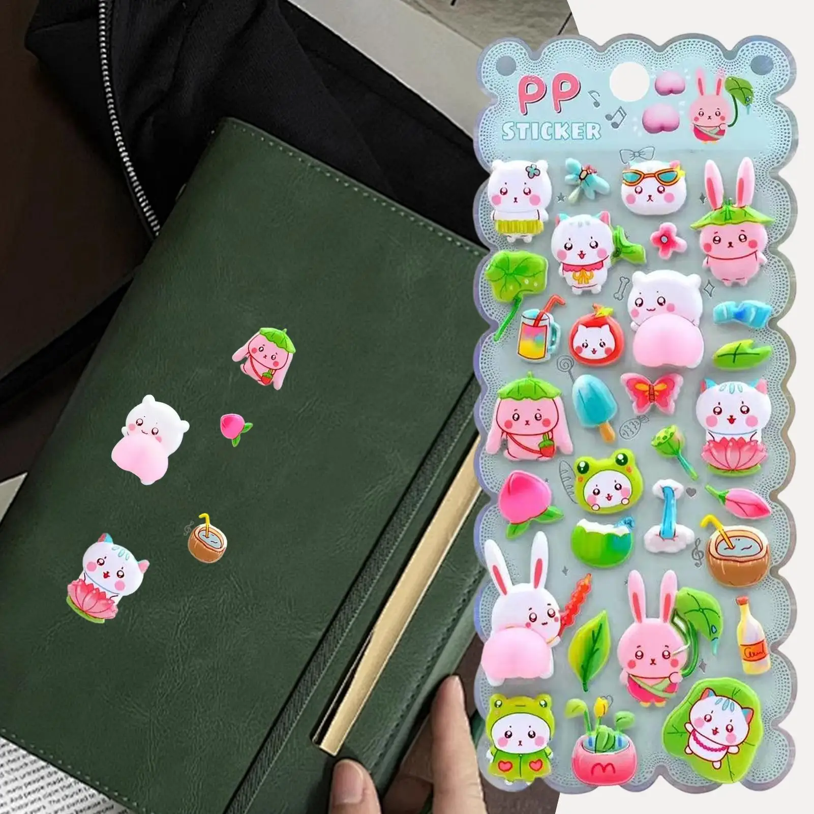 ملصقات ثلاثية الأبعاد كارتونية ثلاثية الأبعاد مضحكة قابلة لإعادة الاستخدام للأطفال ملصقات فقاعات القصاصات للحفلات والفصول الدراسية وأعياد الميلاد وعيد الميلاد والمنزل