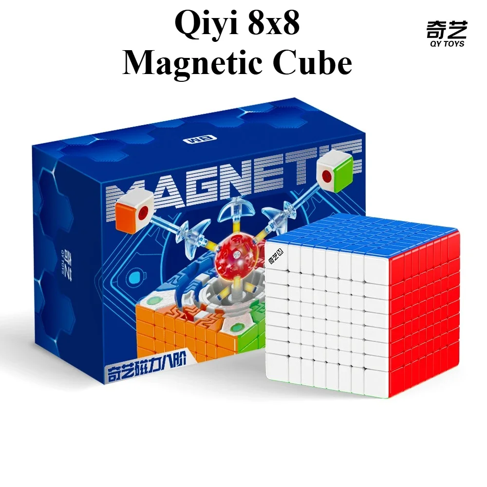 Nuevo Qiyi 8x8x8 cubo magnético eje núcleo magnético de alta gama 8x8 cubo de carreras juguete de rompecabezas especial